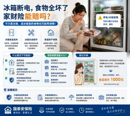 出差一周回家，冰箱里上千元食物全坏了：家财险会管“冰箱里的东西”吗？