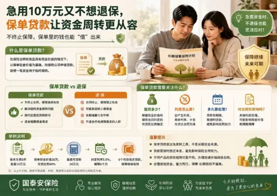 急用10万元又不想退掉储蓄险，保单里的钱能不能临时“借”出来？