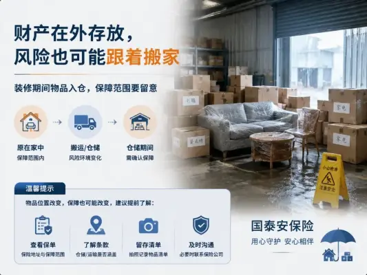 装修两个月，家具全搬进仓库，结果仓库进水损失6万元：家财险会跟着家具一起“搬家”吗？